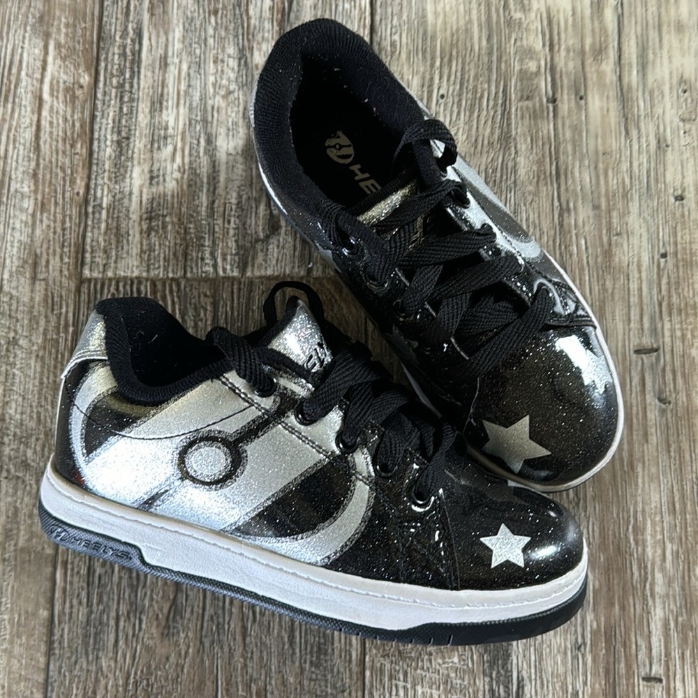 HEELYS Roller shoe SPLIT STARS Black Silver “Roller not included” SIZE YTH 3